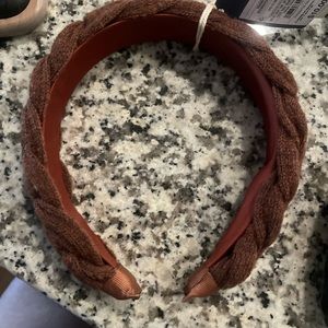 Brown braided headband, never worn
